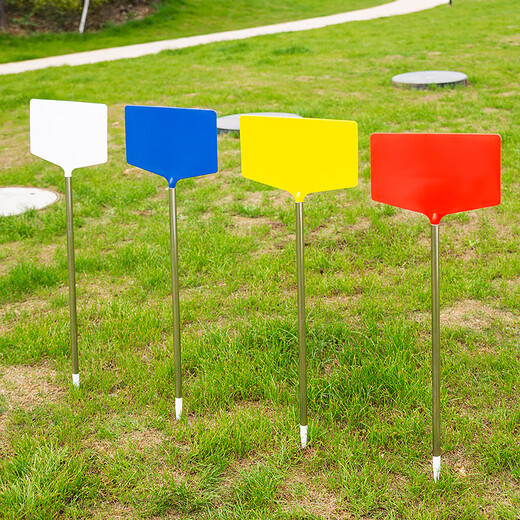 奔新农加厚大号白色立体组装插地牌农业花卉实验标示园艺标签标牌地插 连牌面总高度120厘米塑料杆