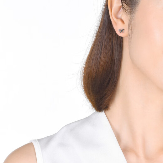 Chow Sang Sang (CHOW SANG SANG) platinum earrings Pt950 butterfly platinum earrings earrings women's 33197E