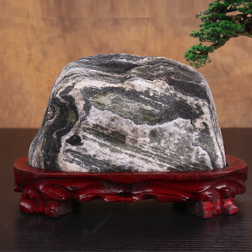 Qiantuan Präzision Taishan Stone Natural Rohstein Realer Taishan Stone Dandang Innen- und Outdoor-Bürolandschaft Stein Stein Wohnzimmer Ornamente E2694-288