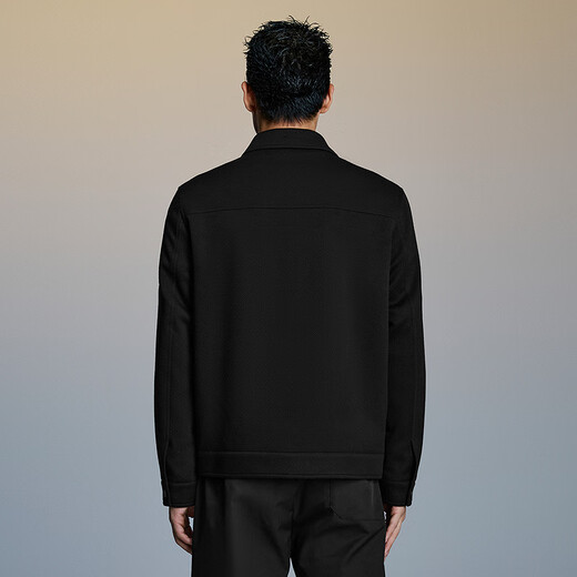 Heilan House (HLA) Jacket Men's 25 New Lapel Textured Jacket Men's Autumn Black Plaid 64 M 170/88A Recommended 125~136Jin Jin equals 0.5 kg