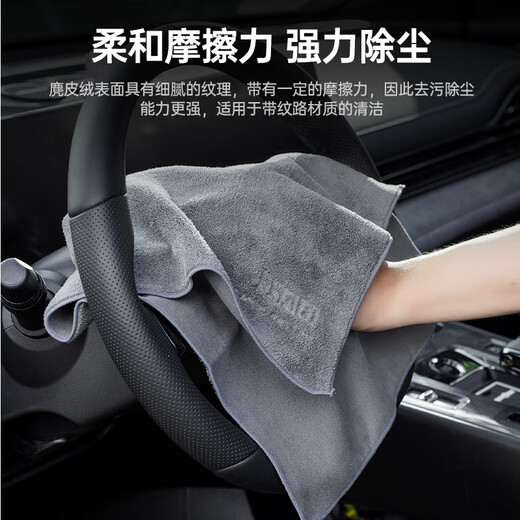 Biaz car wash towel, car wipe rag, special car towel, suede thickened, water-absorbent, traceless, suitable for Xiaomi car wash