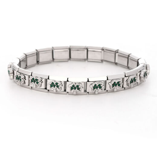 Pulsera de módulo de acero de acero sin embalses DIY DIY Free Supling y Desgarable Jugo de té de leche Nicho de Lindo mejor amigo Regalo de viaje 1396 Sección de MOM1