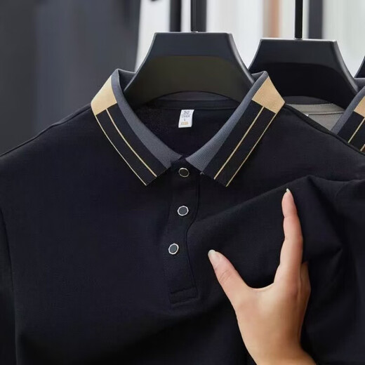 HOMLEAN Summer Menora de color sólido para hombres Polo de la solapa polo de diseño de colas cortas de manga corta