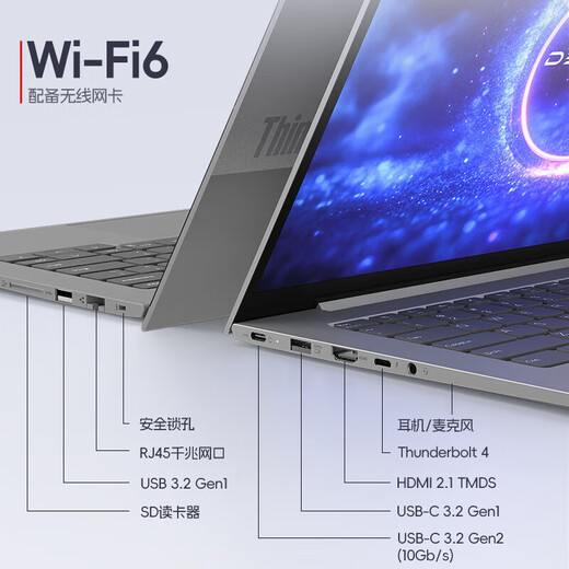 ThinkPad Lenovo ThinkBook14+ 2025 Core Edition Optional V14 Subsidy 20% High Performance Thin and Light Design Girls Business Office Student Gaming Portable Laptop i5-13420H 16G 512G Solid State丨TB14 Independent Graphics Card Full HD Eye Protection Screen New Upgrade