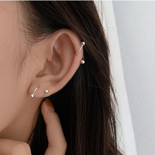 Yingtang Old Phoenix 9999 sterling silver ear piercing sleeping sterling silver no-removal earrings 2025 new earrings earrings three pairs of different styles every day 99% choice 999 sterling silver ear piercing earrings allergy refund guarantee