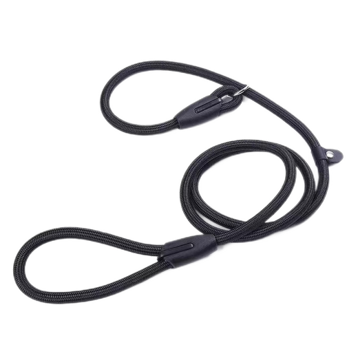 Pet Star Dog Integrated P Chain Small Dogs and Medium-sized Dogs Rope Length 1.3 Meters Thick 1cm Leash Rope Explosion-proof Dog Chain Black