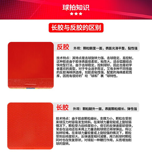 红双喜（DHS）乒乓球拍专业3星（横拍）双面反胶含拍套H3002