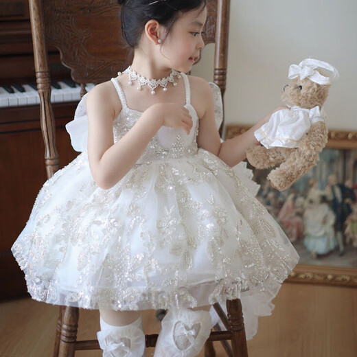 G.DUCKKIDS童装洛丽塔公主裙女童连衣裙夏季新款生日礼服蓬蓬裙儿童爱莎裙子 6628八音盒裙子aiososk 100 尺码2~3岁【 90-100cm】