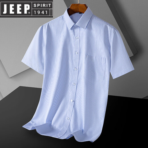 Jeep Spirit Daddy Sommer Kurzarmshemd Top 2025 Neues lässiges Lose-Hemd-Shirt Daddy Kurzärmler Kleidung DX6630 38 (Gewicht von -120 Jin [Jin ist gleich 0,5 kg])