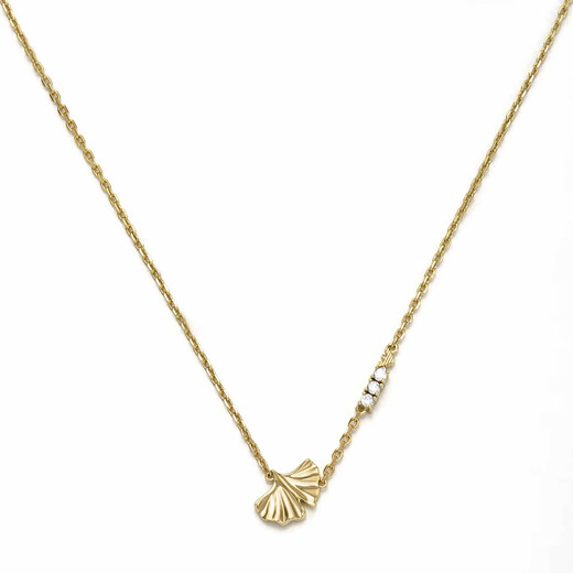 EMPORIO ARMANI Armani Women's Necklace White Deer Same Style Ginkgo Necklace Women's 2025 New Birthday Gift for Girlfriend