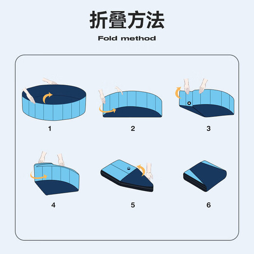 Huayuan Pet Equipment (hoopet) Dog Bath Basin Foldable Bath Basin Summer Pet Cat Large Dog Bath Basin Large Dog Bathing Supplies Extra Large 120*30 - Suitable for Large Dogs