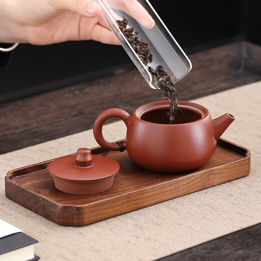 Yingqi Dahongpao Purple Clay Pot 200ml Large Mouth Single Teapot Teacup Handmade Household Kung Fu Teapot Dahongpao Nagou Pot (Safety Pack) 200ml