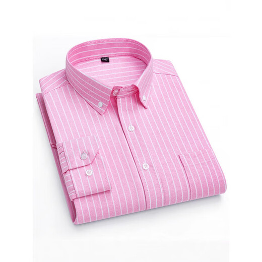 2025 новая трансграничная мужская рубашка, полосатый повседневный кардиган на пуговицах, хлопковая оксфордская рубашка большого размера с длинными рукавами CX518, мужская рубашка с длинными рукавами 41