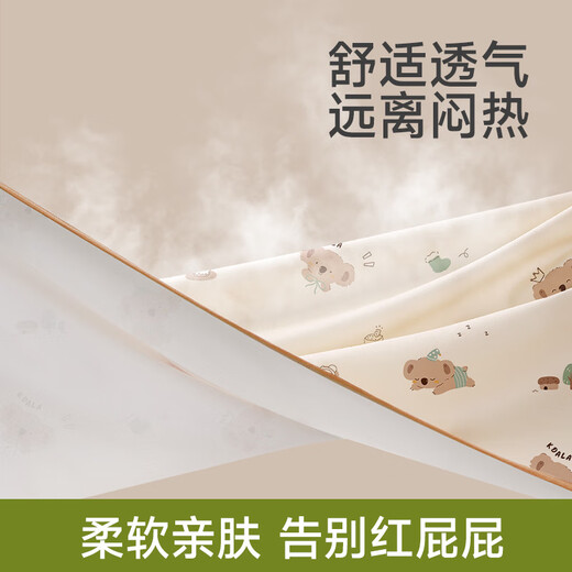 桑咻隔尿垫可水洗婴儿童防水透气大尺寸夏季a类隔夜宝宝床单尿布床垫 升级【7A抗菌防螨-夏季专用】动物森林-A类面料 50*70cm