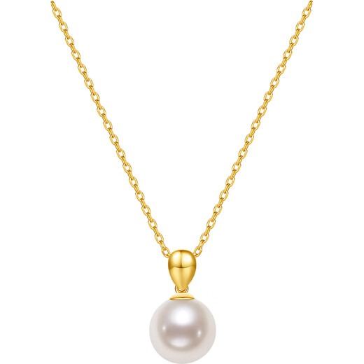 Saturday blessing yellow 18K gold pearl pendant girl birthday gift X0411333 yellow 18K gold without chain