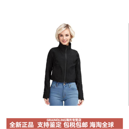 Lululemon Color Couleur à fermeture éclair collier de support brossé Veste de mode de couleur unie mince des femmes Cabean marron / cobn One Size 2