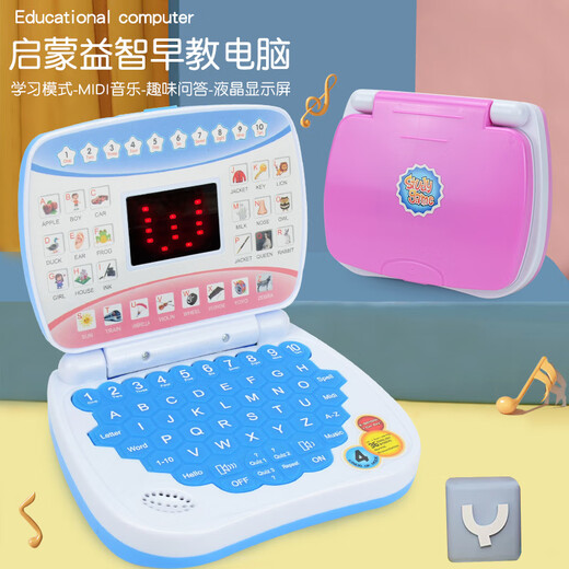 Jiashi 25 Simulierte Computer früh Bildung Kinder Notebook -Modell Display Bildschirm Englisch Sprache Lesemaschine Pink*Englische Version Early Education Lernmaschine