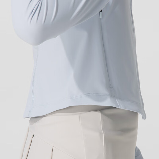 阿迪达斯（adidas）外套女装2025夏季新款运动服遮阳防晒衣修身立领上衣夹克KE5780 KE5780浅蓝 UPF50+ S