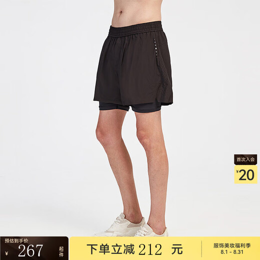 Particle Fever粒子狂热 | 运动短裤春夏男宽松舒适跑步健身户外休闲短裤12349 深黑 S
