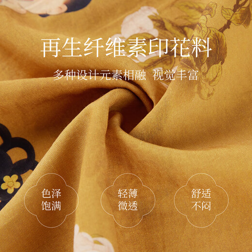 Shangdubila Chinese style stand-up collar button short-sleeved thin shirt for women in summer new Chinese printed slit shirt gentle top