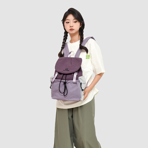 户外运动女士旅行包双肩包女2025新款轻便大容量防水徒步背包学生 紫色