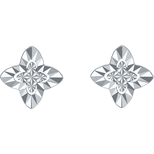 Saturday Fortune PT950 platinum earrings for women, platinum four-leaf clover, birthday gift for girlfriend B0921637, one pair, about 2.08g