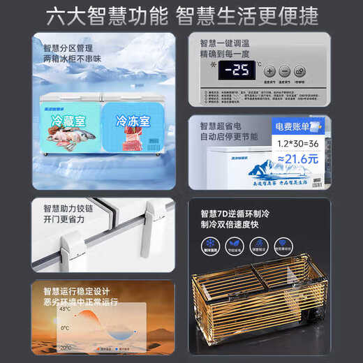 
Asus freezer commercial household refrigerator horizontal large capacity full freezer display cabinet Asus intelligent control frost reduction and energy saving model [1048] Dual temperature 丨intelligent temperature control 丨6D copper pipe empty cabinet can reach 0 to -30 degrees [6D copper pipe refrigeration]