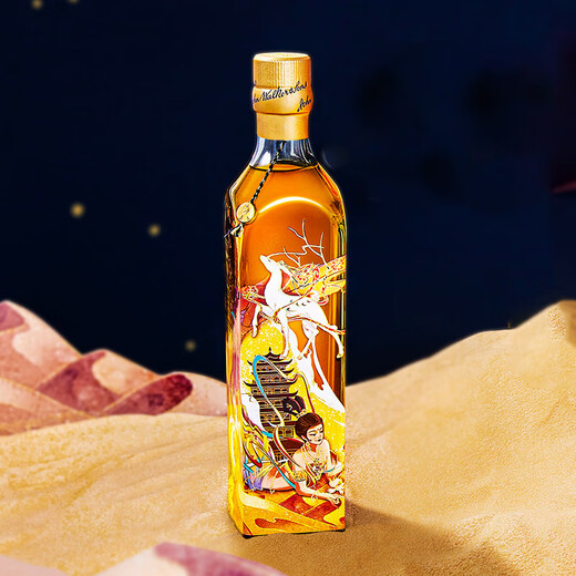 尊尼获加（JOHNNIE WALKER）蓝方蓝牌 敦煌飞天系列一鹿向前 独家定制礼盒 威士忌 洋酒 500ml