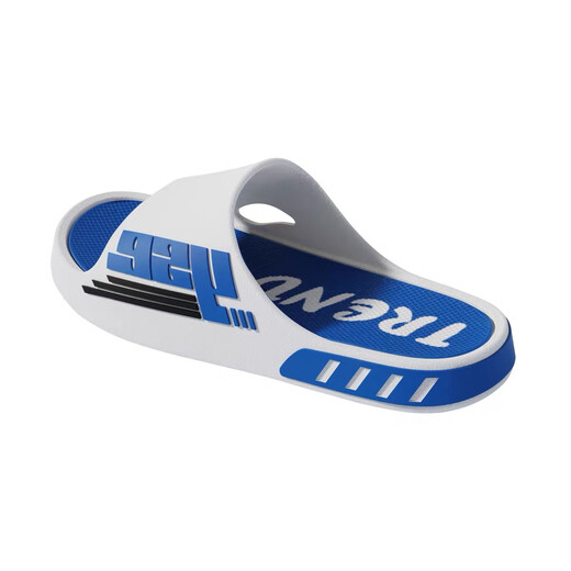 Men's summer men's slippers PVC couple wears casual new sports non-slip home indoor one-line sandals Chan./U59 squat 679 black* soaked water model 38-39 one size smaller
