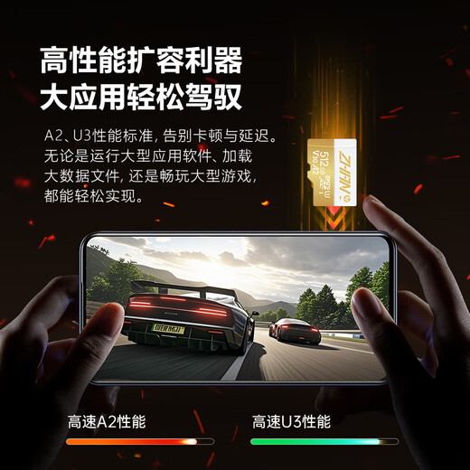 HP (HP) 128GTF card is suitable for DJI pocket3 action4,5 shadow stone gopro professional action camera drone MicroSD memory card memory card U3A2V30