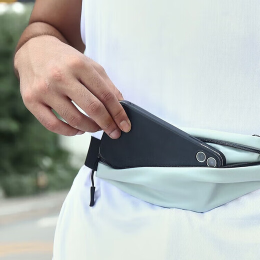 Garberni outdoor running mobile phone carrying artifact men's and women's outdoor multi-functional storage bag waterproof belt arm bag gray compact model