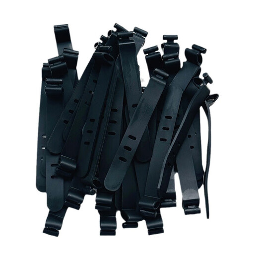 Data cable tie winder, adjustable desktop storage artifact, headphone cable manager, white five-pack