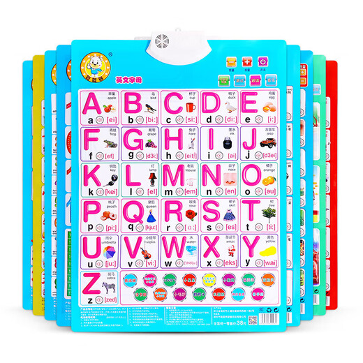 Chinesisches und englisches Congcong Bären Audio -Poster Kinder Englisch lernen Baby Kognitive frühe Bildung Pinyin Alphanumeric Toys English Alphabet