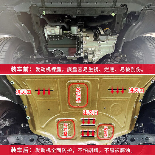 狼盟适用24-25款智界R7底盘护板电机下护板智界R7电池护板车底护板 前电机 铝镁合金 R7/24-25款纯电736/802km