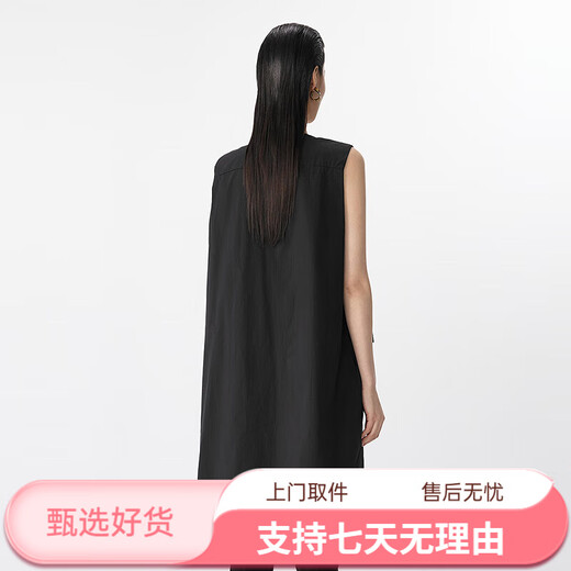 布衣班纳JNBY【商场同款】25夏新品连衣裙直筒无袖圆领5P5G13570 001/本黑 101/漂白 XS 均码