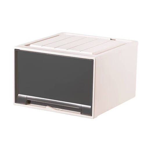 Cajero de almacenamiento de la caja de almacenamiento de vestuario de Yonghuan Caja de almacenamiento de ropa para la ropa de almacenamiento de plástico Caja de almacenamiento de ropa interior transparente E3523 Profundidad 47*Ancho 35*Alto 23cm Un paquete de calidad de exportación marrón/Sin instalación