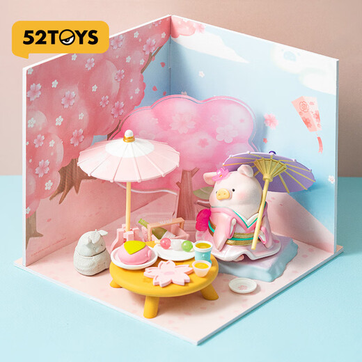 52TOYS罐头猪LuLu花见花开赏樱场景组潮流玩具礼物摆件 现货(猪*1+配件*14) 拆封后不支持无理由退货退款