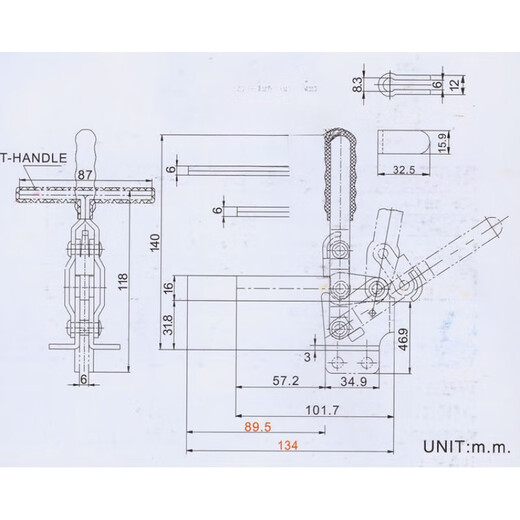 
Jiagang vertical clamp CH-12130 12131 12132 stainless steel clamp CH-12130-SS elbow clamp CH-12130SS stainless steel