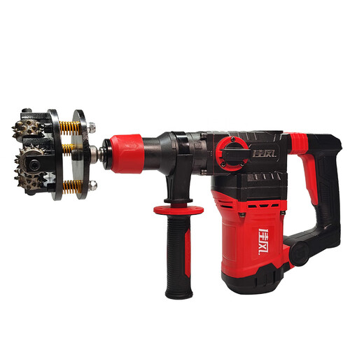 Huaiman electric chisel machine alloy flower hammer electric hammer drill square handle chisel hammer concrete stone litchi surface grinding disc three-head alloy grinding disc / double layer + square rod 2 pieces