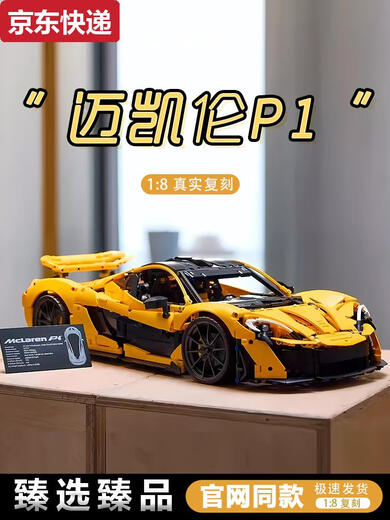 Chilicai McLaren P1 Sports Car Blocys Buildings 18 Remote Control Racing Assembly Group Group Model Toy 3893 Particules Version exquise McLaren P1 + Power + Remote Control Light Remote