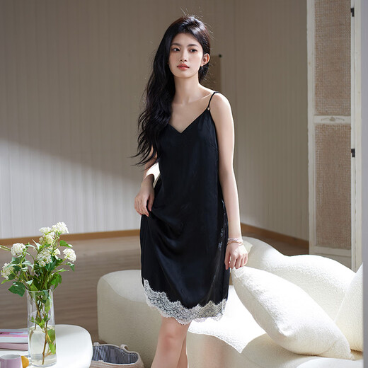 马克公主吊带睡衣女带胸垫夏季睡裙女士性感吊带睡衣女带胸垫夏季睡裙 QH3271-吊带睡裙（带胸垫） M
