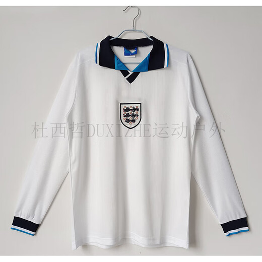 DuXIZHE 1996 season 01 England retro jersey home and away football jersey national team training suit 1998 England home M m