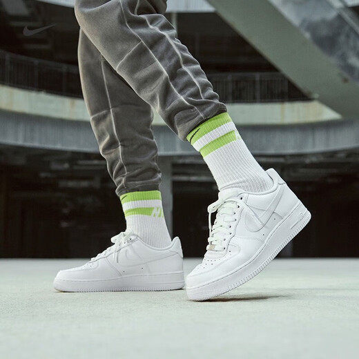 耐克（NIKE）鞋男鞋25春季af1空军一号板鞋经典小白鞋男轻便透气休闲鞋 dr9866-100 白黑金扣 44