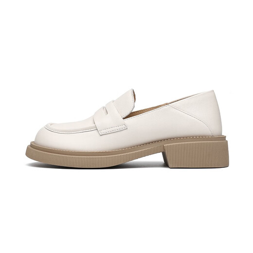 Rote Libellefly-Slipper neuer dicker Sohle Erhöhung kleiner Lederschuhe Britische Runde-Zehnte-Einzelschuhe WTB13582 Bei White 39