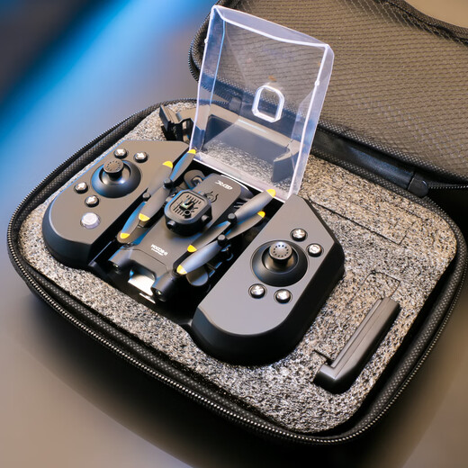 星域传奇无人机高清航拍儿童遥控飞机四轴飞行器玩具六一 V30黑 定高双电