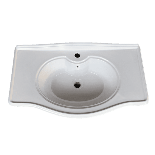 Ni Zhier Customized Badezimmer halb eingebettetes Becken, großer Bauch-Badezimmerschrank, Keramikwaschbecken integriertes Becken Waschbecken 1047-1 Meter Single Basin
