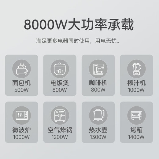 NVC NVC Prise de Rail d'électricien Montage en Surface sans Trou Prise de Rail Mural Mobile Mobile 50 cm + Cinq Trous * 3 Noir