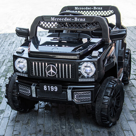 ZOCO children's electric car four-wheel remote control off-road car male and female baby child toy car can sit on a person charging swing car single drive Chinese red/self-driving + music + small battery