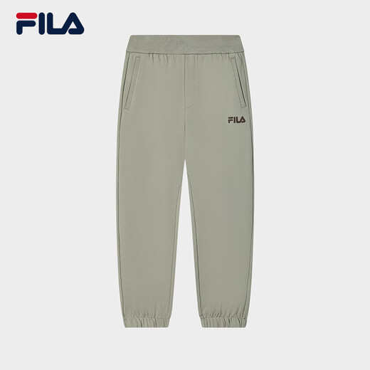 FILA FILA couple style men's and women's trousers 25 autumn and winter new casual loose cuffed sports pants plus velvet to keep warm, green khaki-DK L 175/84A/L