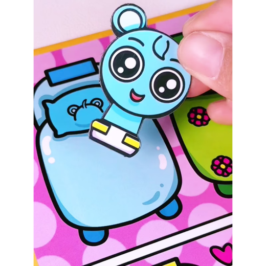 Zani rhythm box Quiet Book Girls Kindergarted Edition Magnetic Diy Diy DIY без урожая магнитные наклейки игрушки 3-6 лет Rhythm Box [Blazing Desert] Обновление сильная магнитная сосание